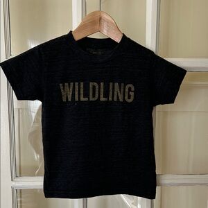Pebbled Black Kids T-Shirt WILDLING